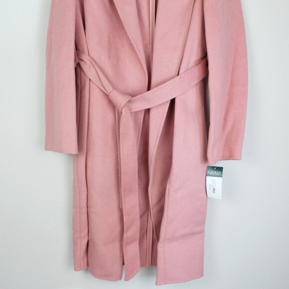 NWT LAUREN RALPH LAUREN Double Face Wool Blend Wrap Coat for Work to Events - Picture 4 of 10